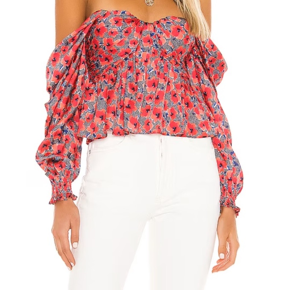 Revolve Burna Blouse House of Harlow Small Silk top